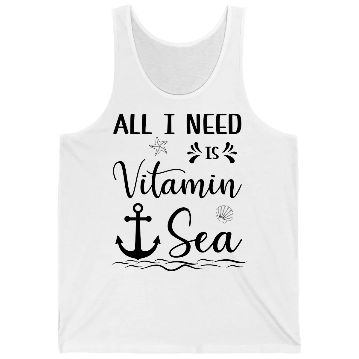 All I Need Is Vitamin Sea Tank in White