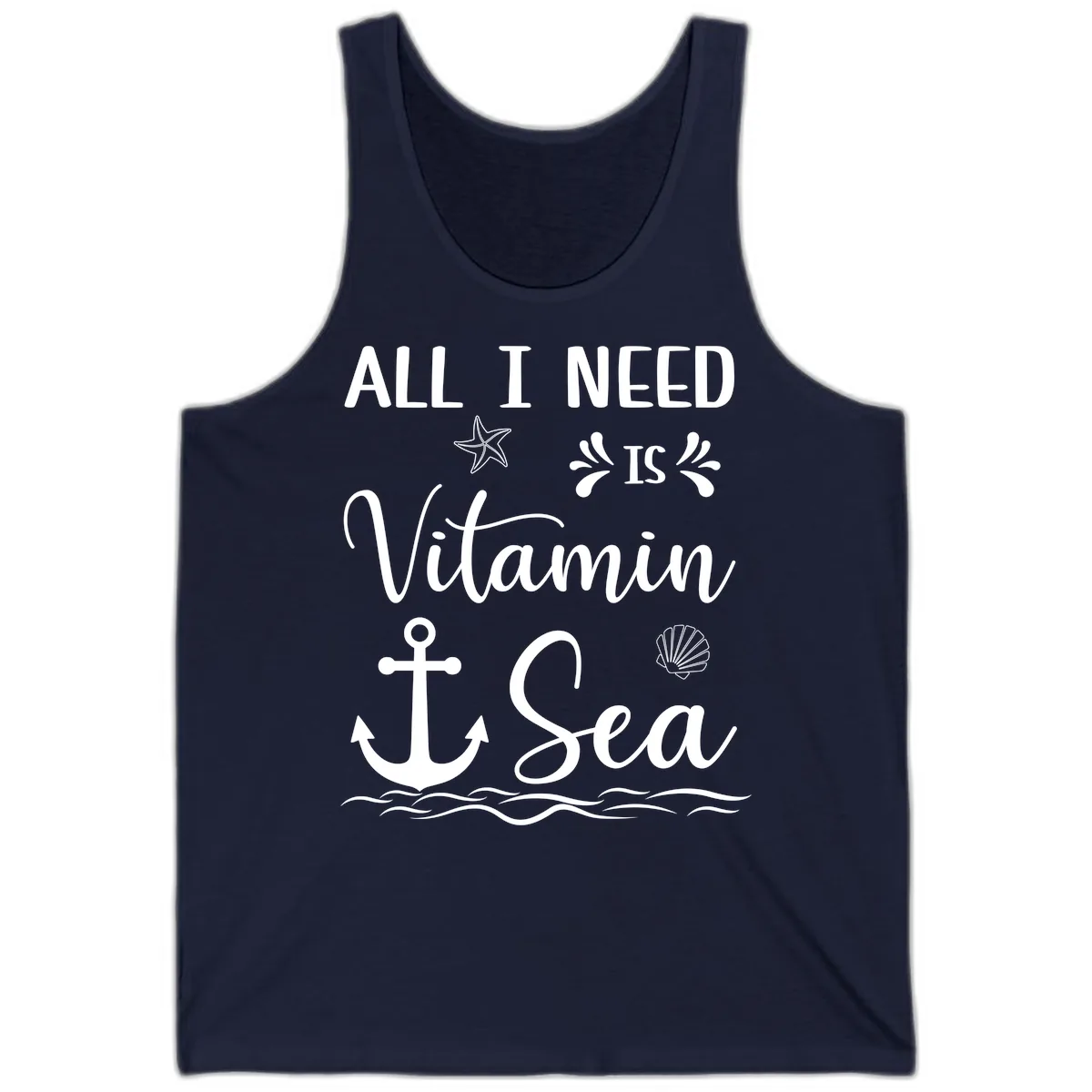 All I Need Is Vitamin Sea Tank in Navy