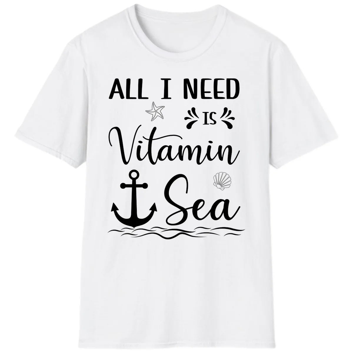 All I Need Is Vitamin Sea T-Shirt in White
