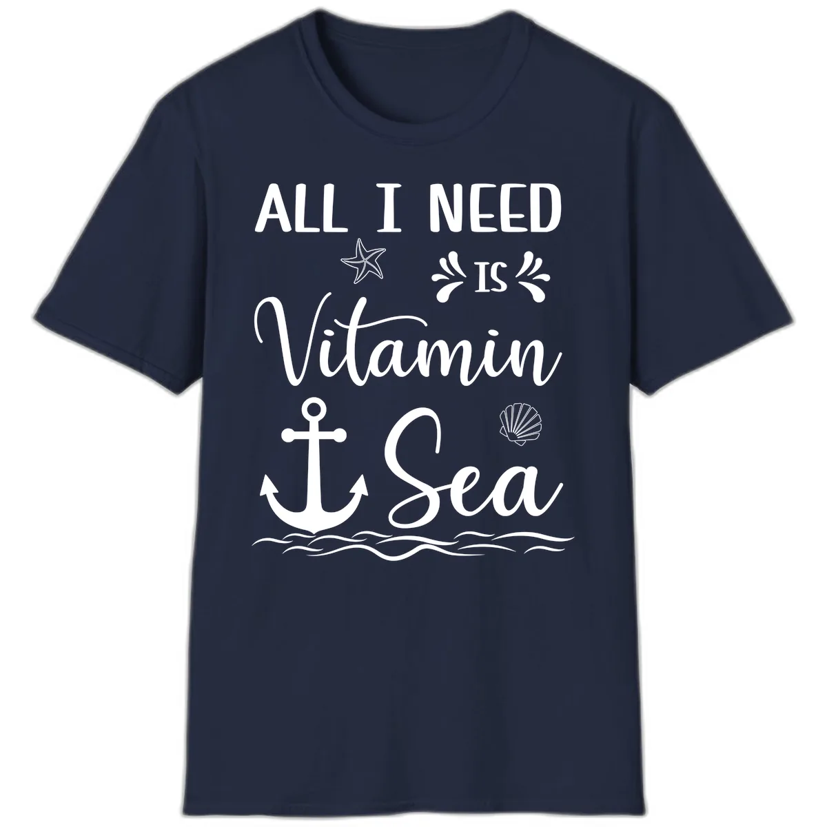 All I Need Is Vitamin Sea T-Shirt in Navy