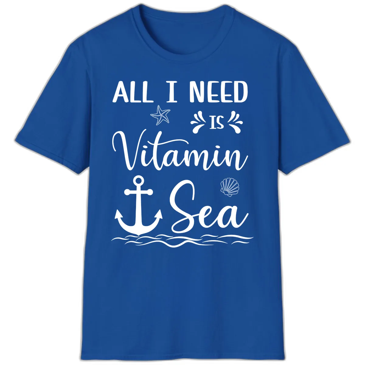 All I Need Is Vitamin Sea T-Shirt in Royal
