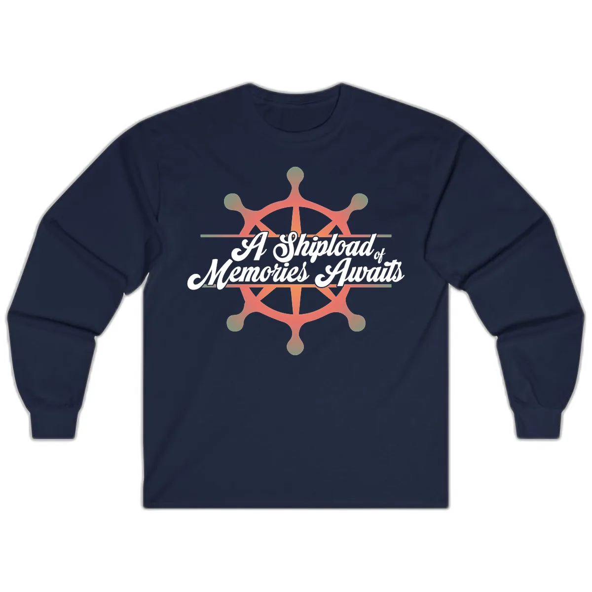 A Shipload Of Memories Awaits Long Sleeve in Navy