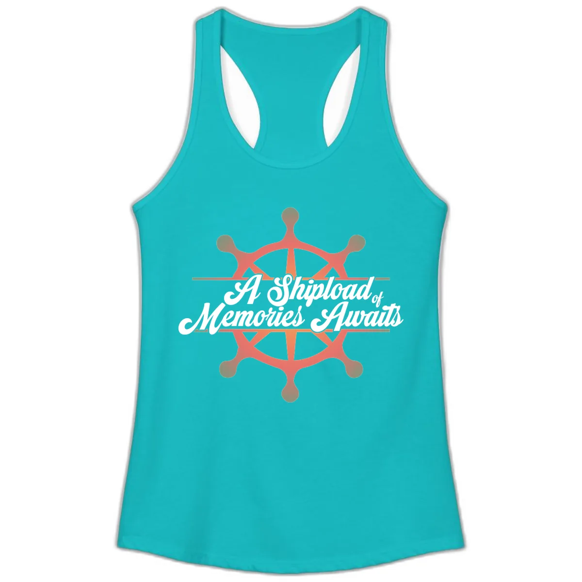 A Shipload Of Memories Awaits Ladies Tank in Tahiti Blue