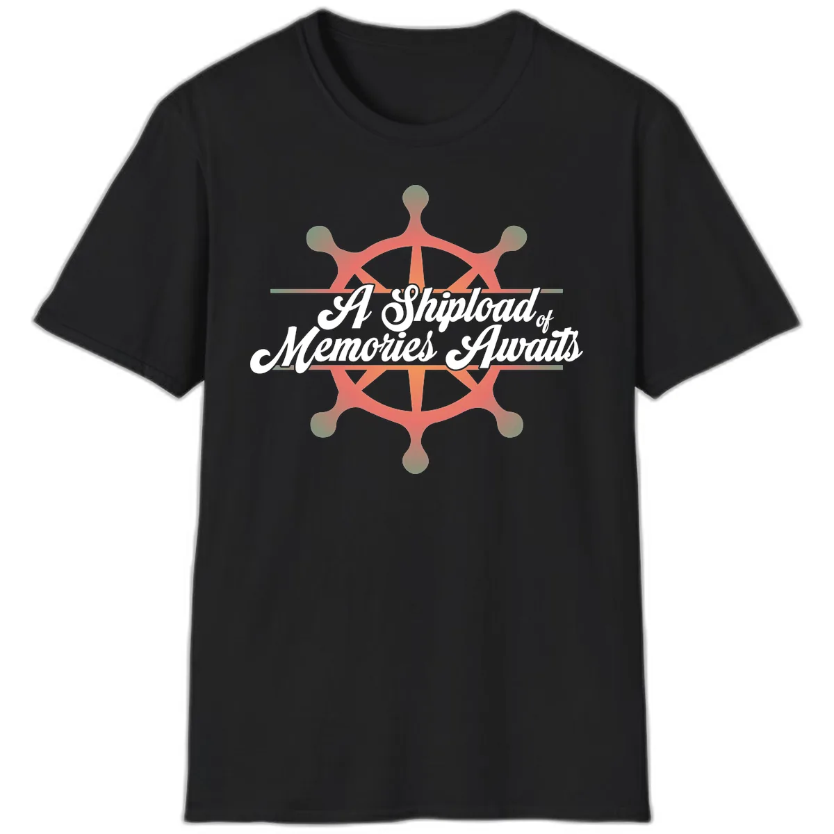 A Shipload Of Memories Awaits T-Shirt in Black