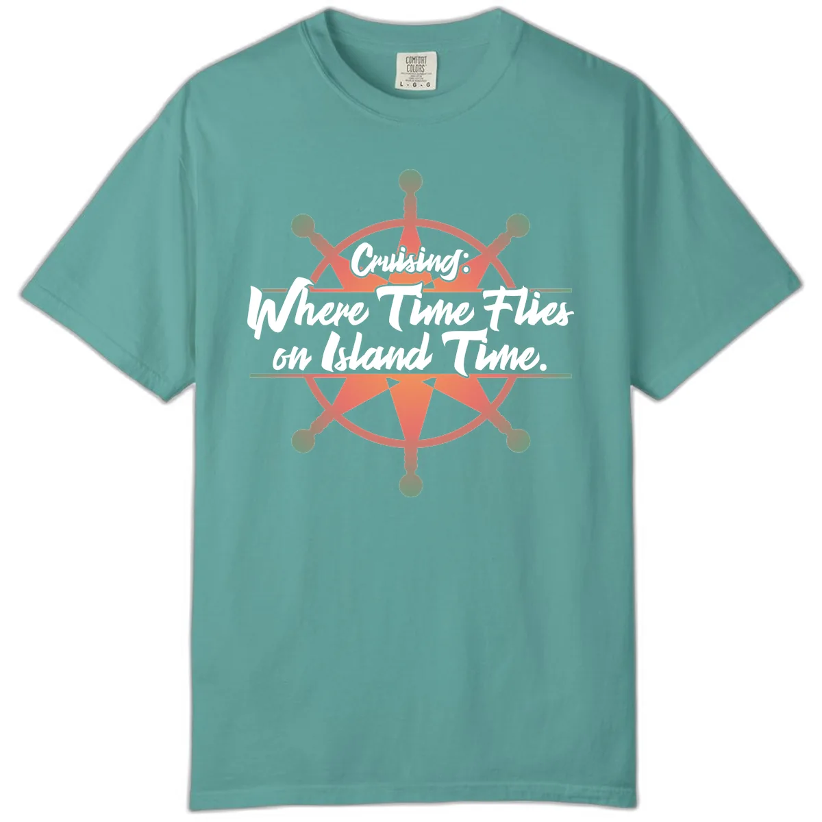 Cruising: Where Time Flies on Island Time Comfort Color in Seafoam