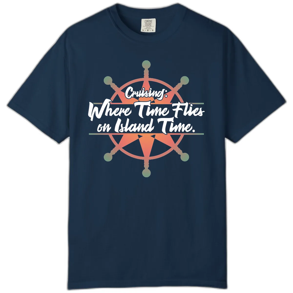 Cruising: Where Time Flies on Island Time Comfort Color in True Navy