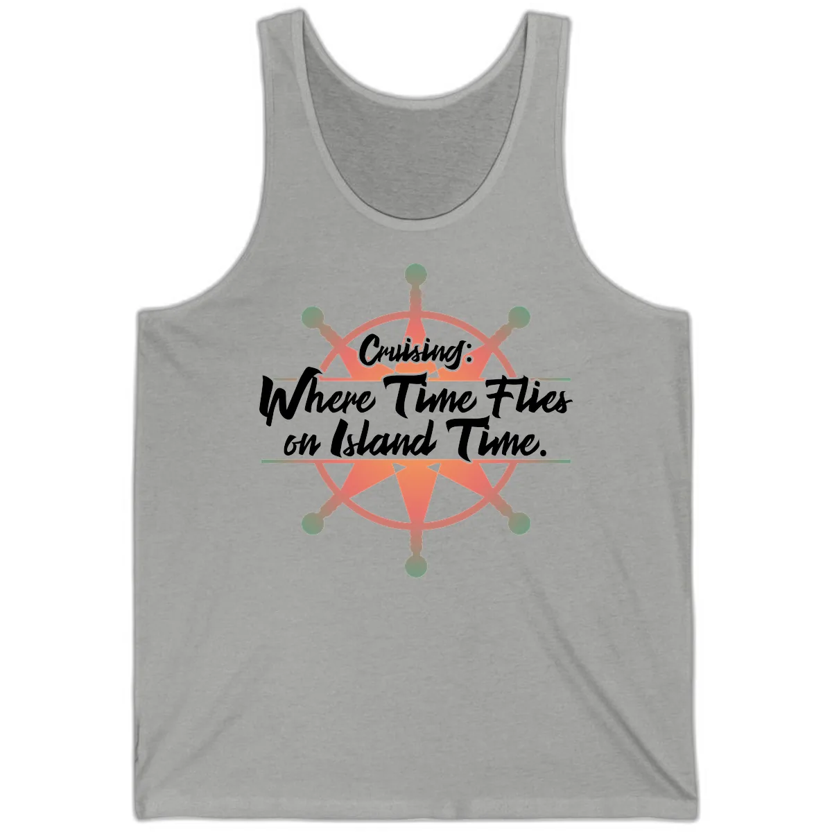 Cruising: Where Time Flies on Island Time Tank in Athletic Heather