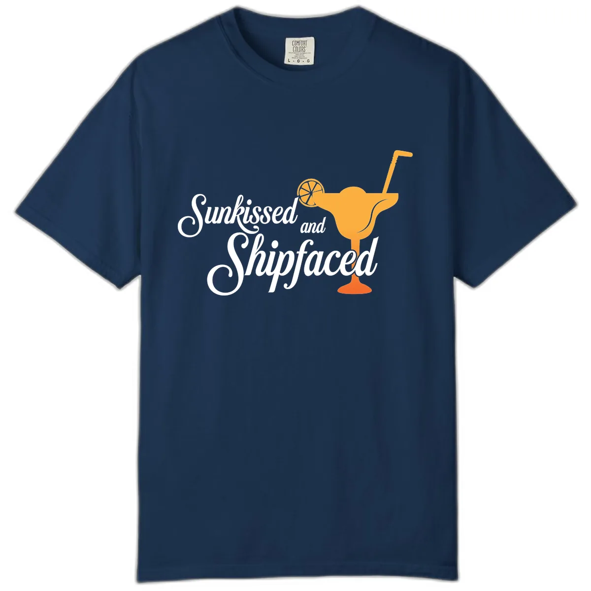 Sunkissed And Shipfaced Comfort Color in Navy