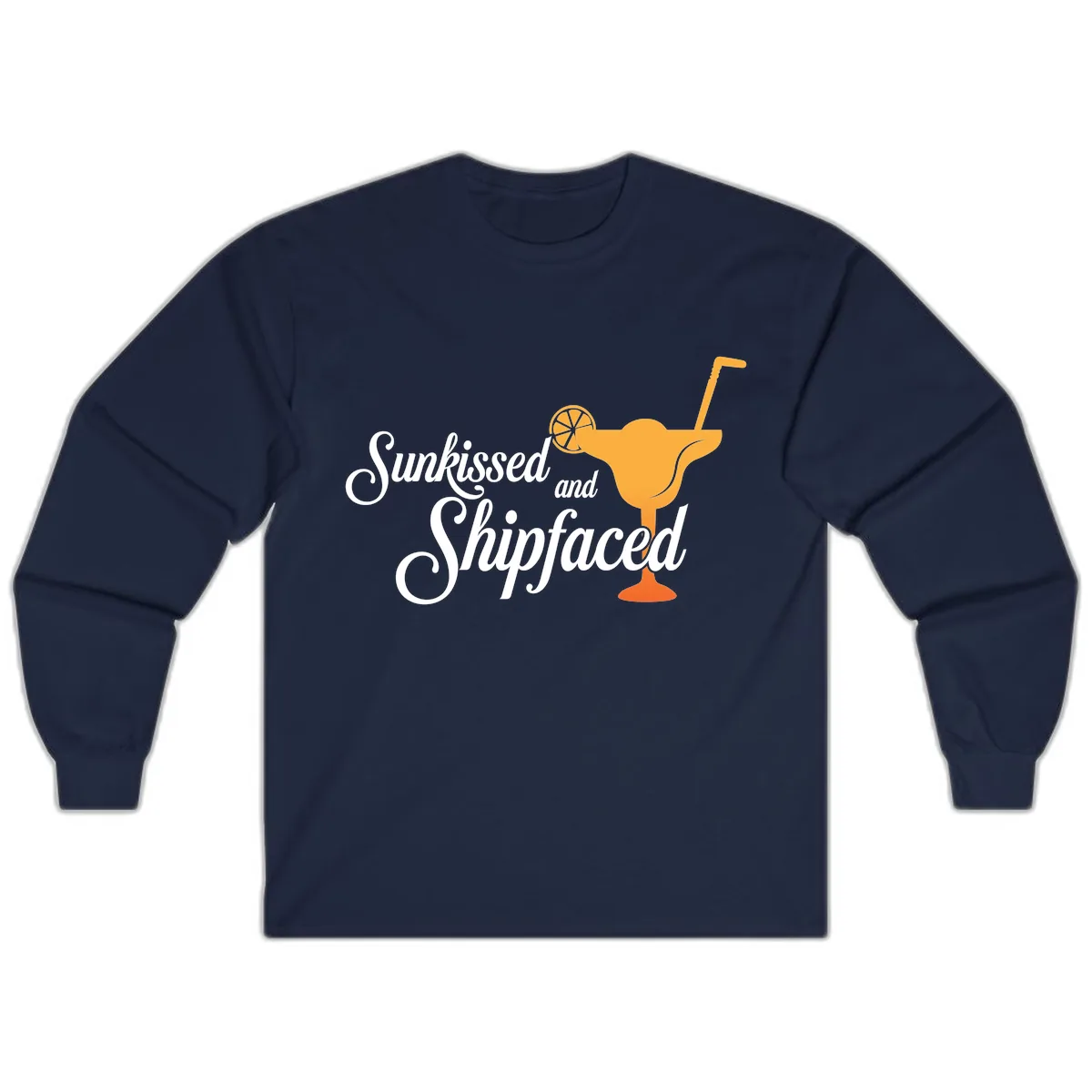 Sunkissed And Shipfaced Long Sleeve in Navy