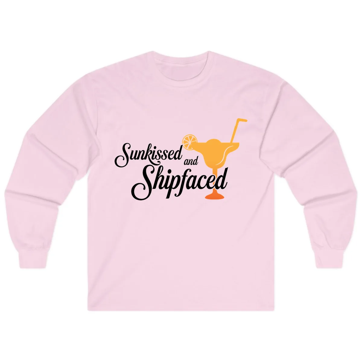 Sunkissed And Shipfaced Long Sleeve in Light Pink