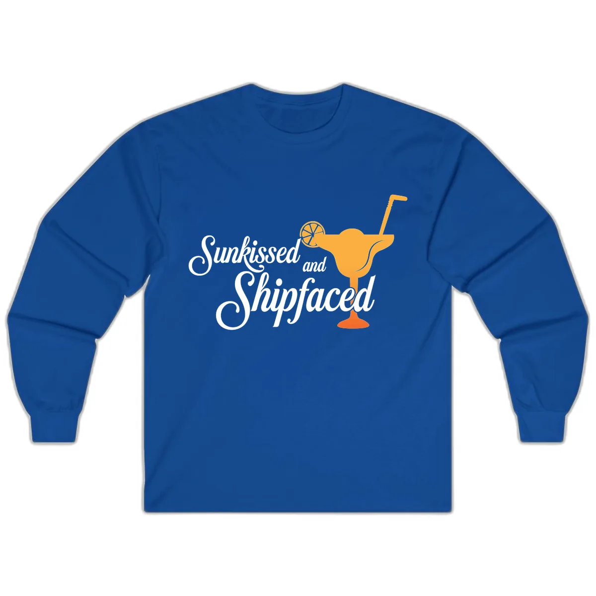 Sunkissed And Shipfaced Long Sleeve in Royal
