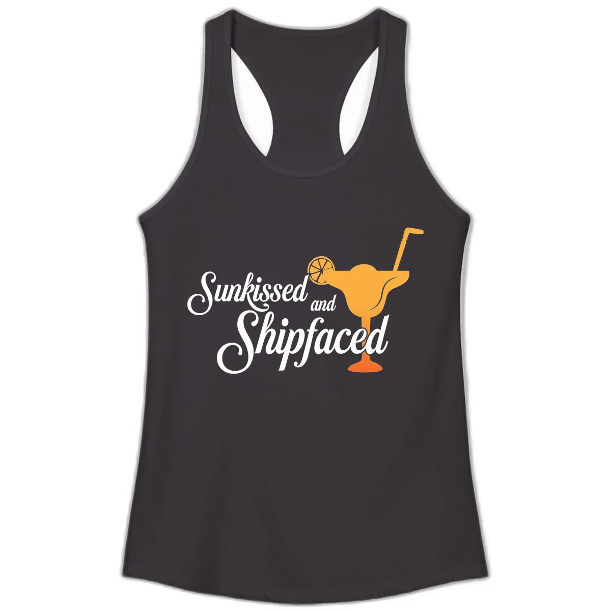Sunkissed And Shipfaced Ladies Tank in Black