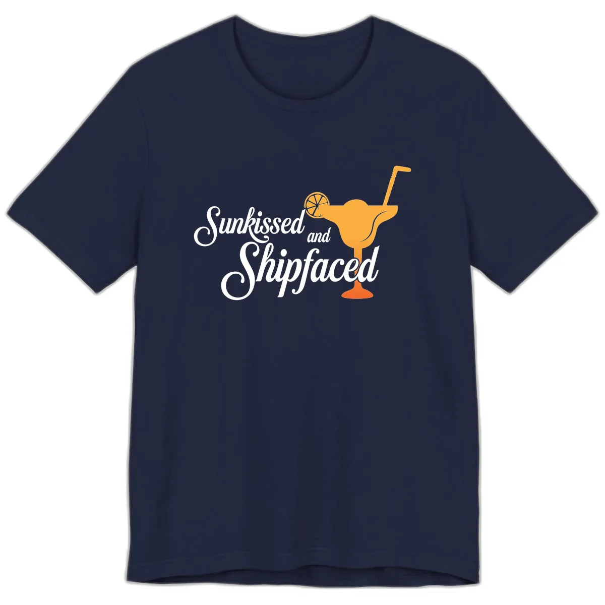 Sunkissed And Shipfaced Premium T-Shirt in Navy