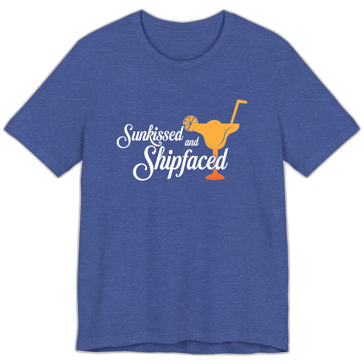 Sunkissed And Shipfaced Premium T-Shirt in Heather True Royal