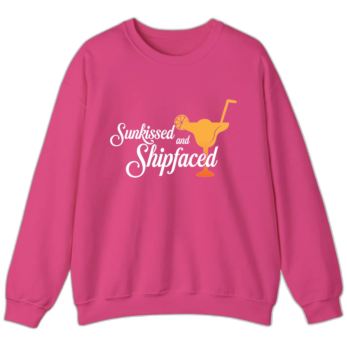 Sunkissed And Shipfaced Sweatshirt in Heliconia