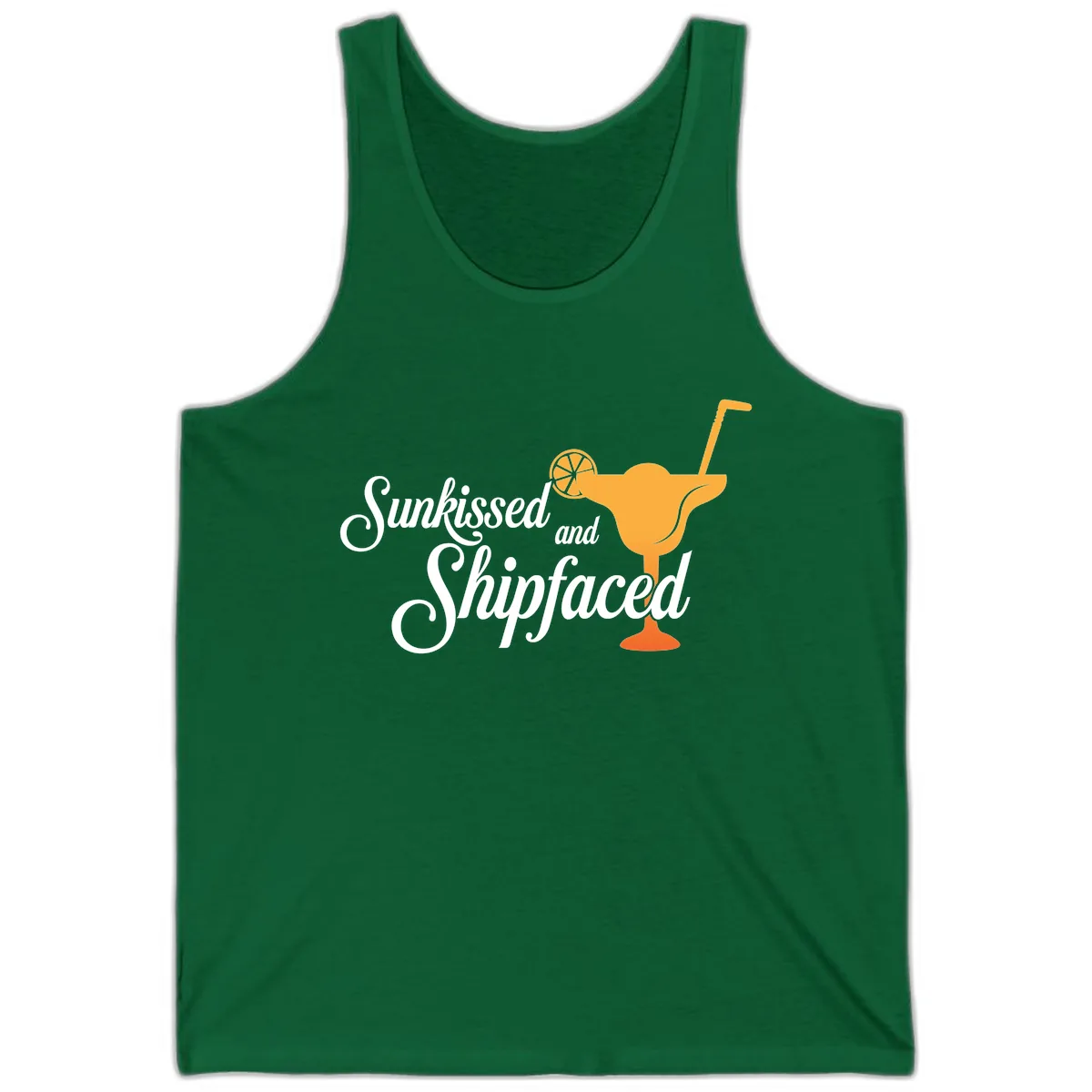 Sunkissed And Shipfaced Tank in Kelly