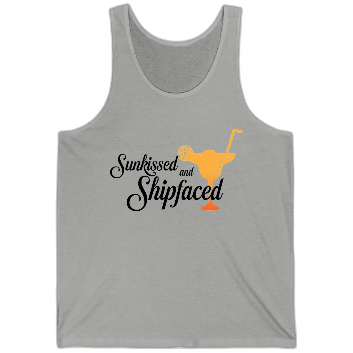 Sunkissed And Shipfaced Tank in Athletic Heather