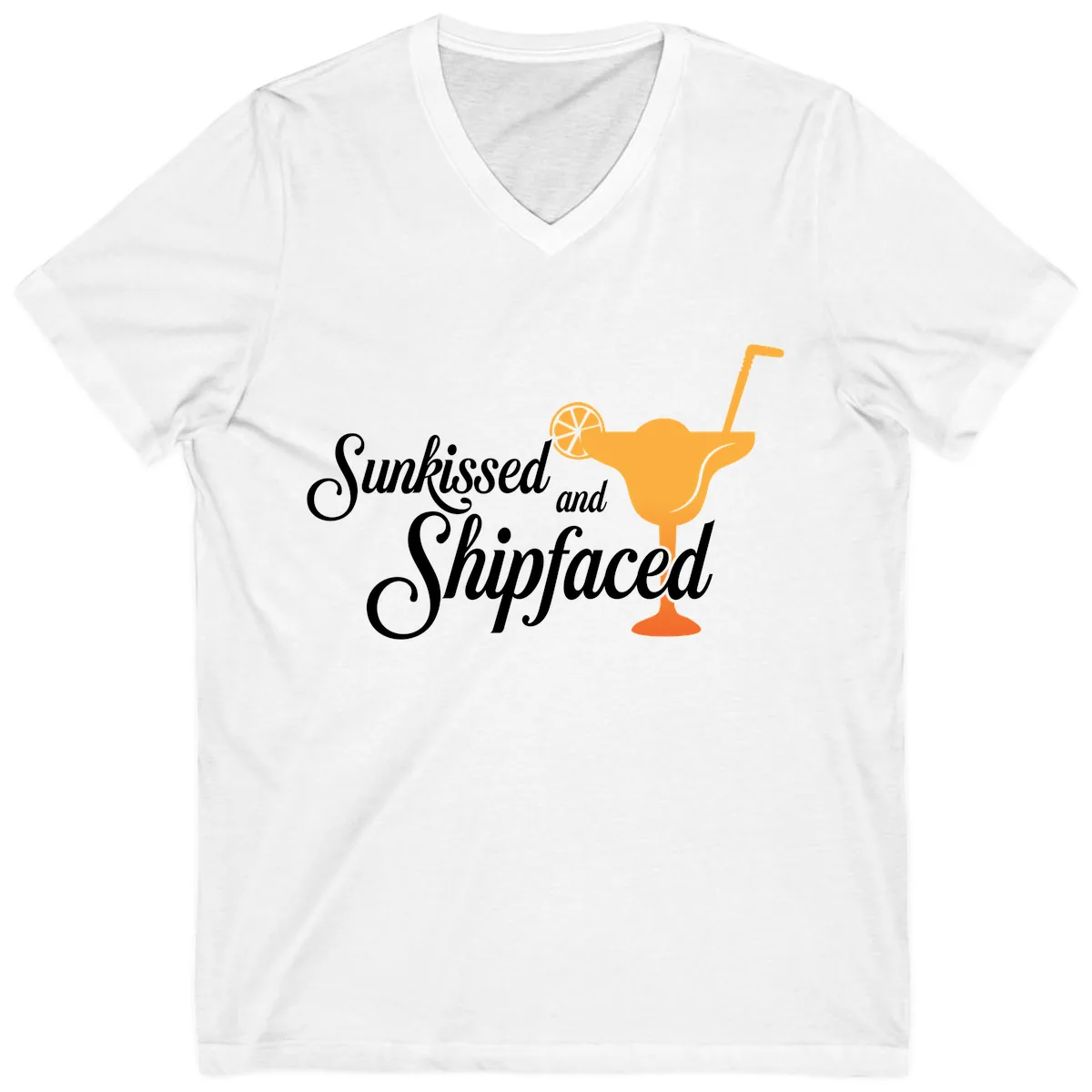 Sunkissed And Shipfaced V-Neck in White