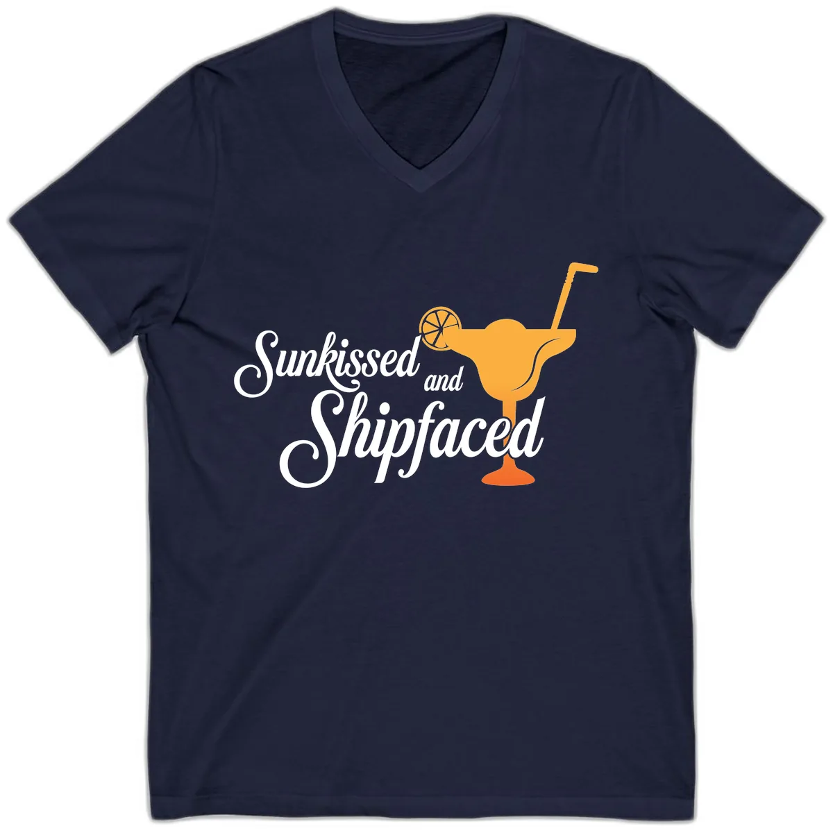 Sunkissed And Shipfaced V-Neck in Navy