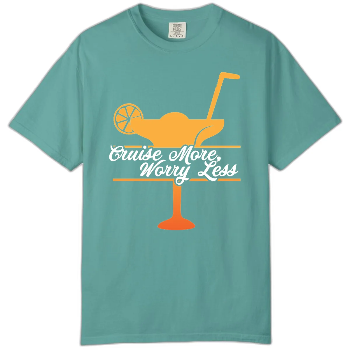 Cruise More, Worry Less Comfort Color in Seafoam