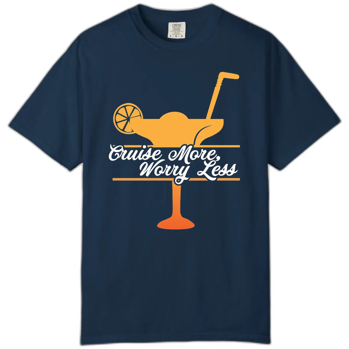 Cruise More, Worry Less Comfort Color in True Navy