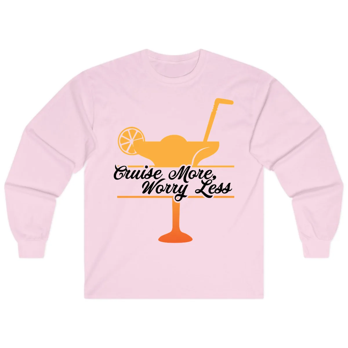 Cruise More, Worry Less Long Sleeve in Light Pink