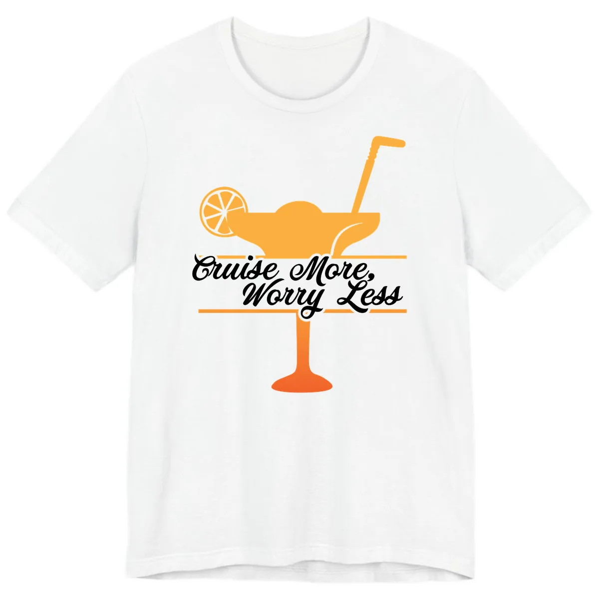 Cruise More, Worry Less Premium T-Shirt in White