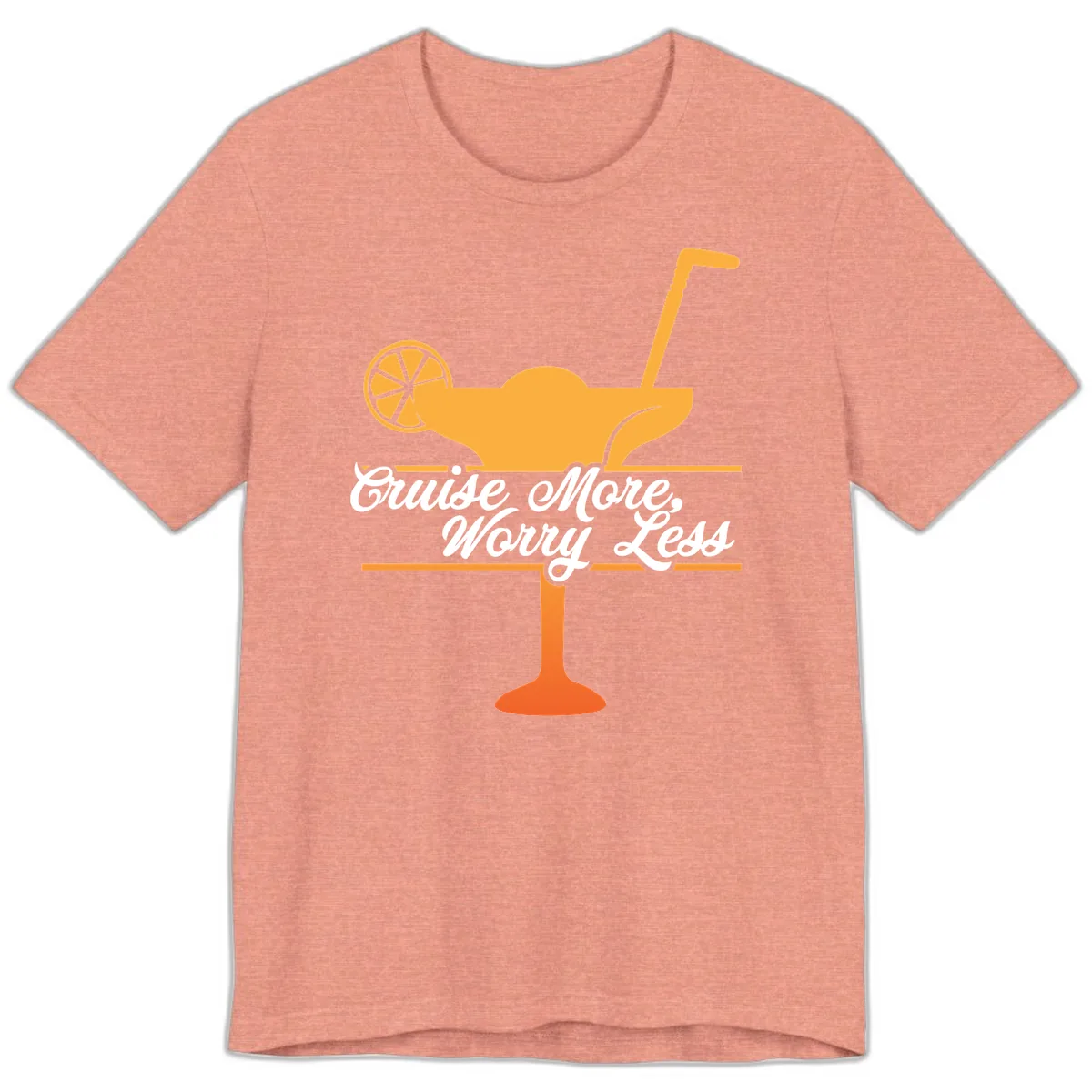 Cruise More, Worry Less Premium T-Shirt in Heather Sunset