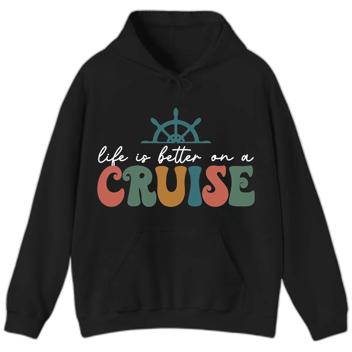 Life Is Better On A Cruise Hoodie in Black