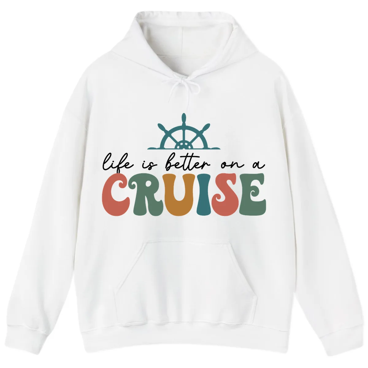 Life Is Better On A Cruise Hoodie in White