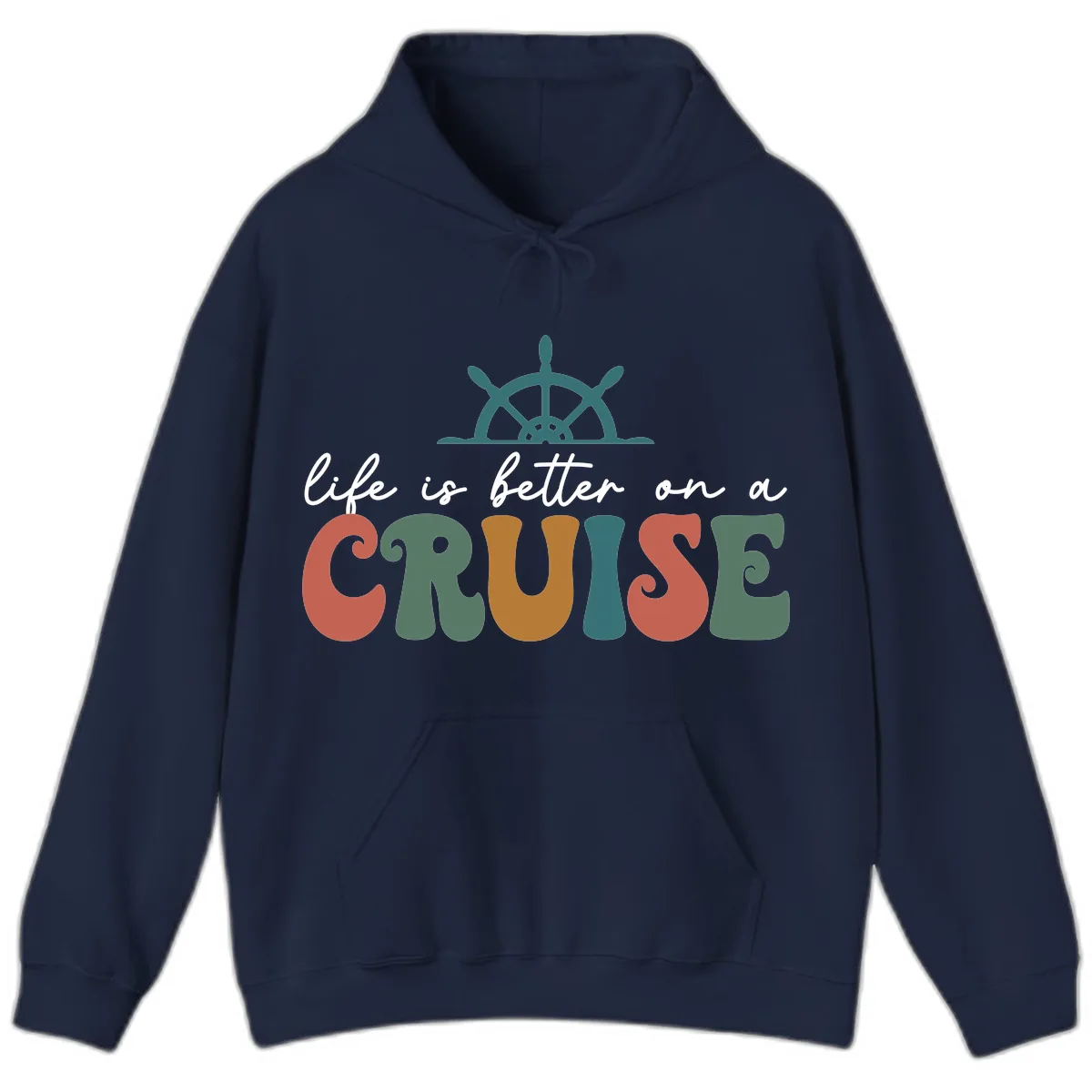 Life Is Better On A Cruise Hoodie in Navy