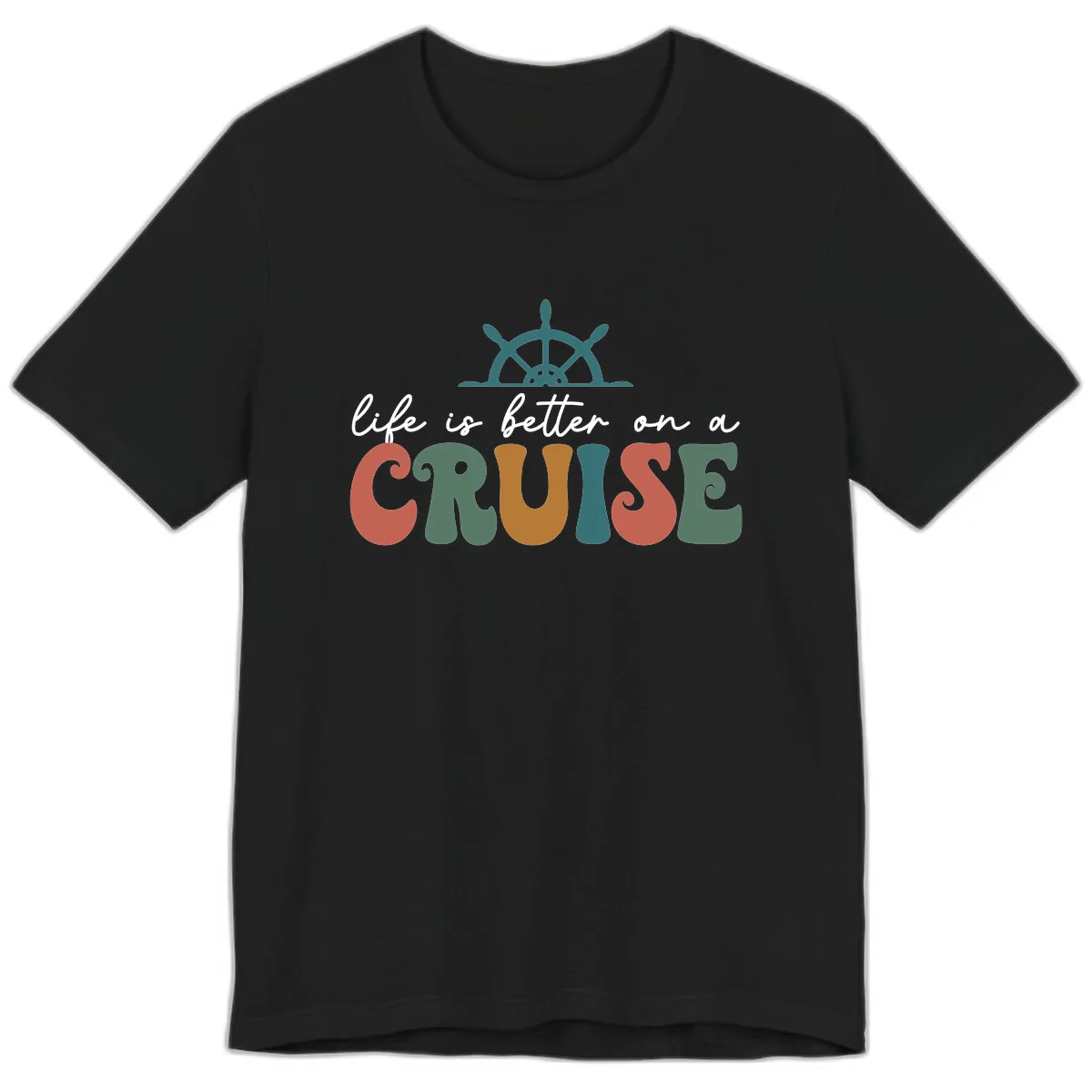 Life Is Better On A Cruise Premium T-Shirt in Black
