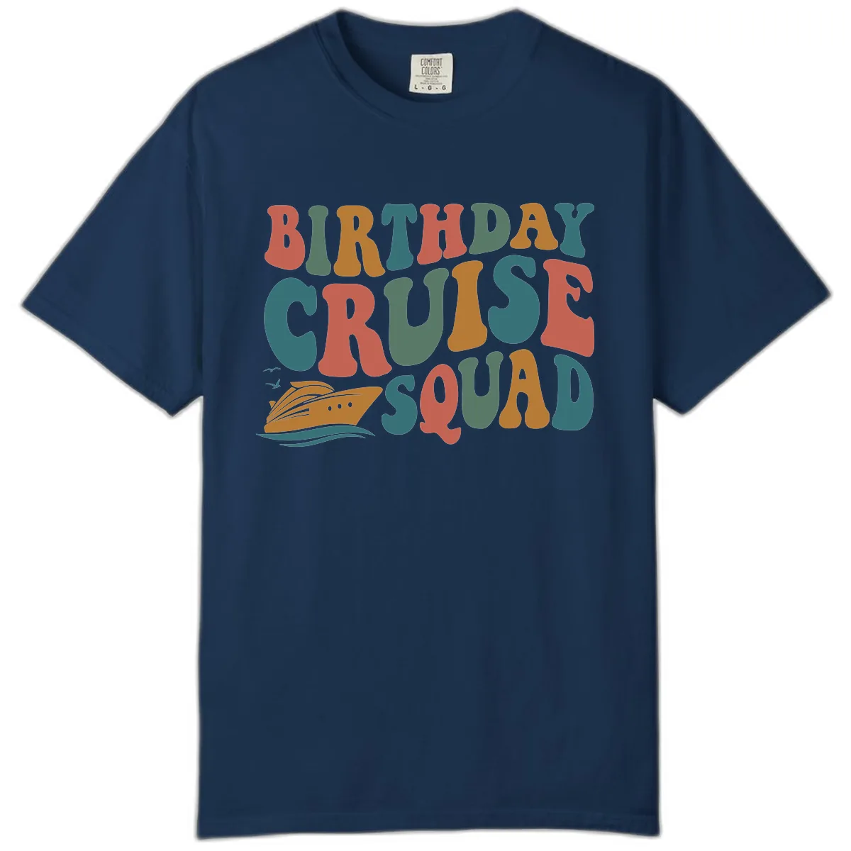 Birthday Cruise Squad Comfort Color in Navy