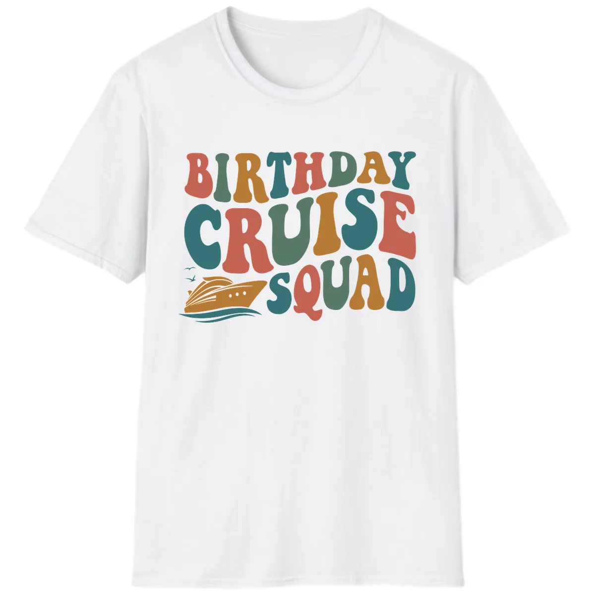 Birthday Cruise Squad T-Shirt in White