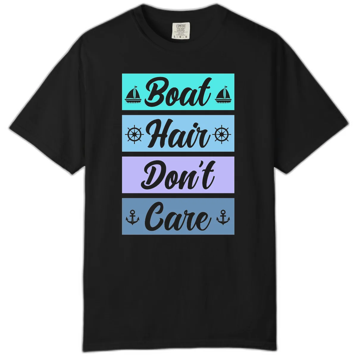 Boat Hair Don't Care Cruise Comfort Color in Black