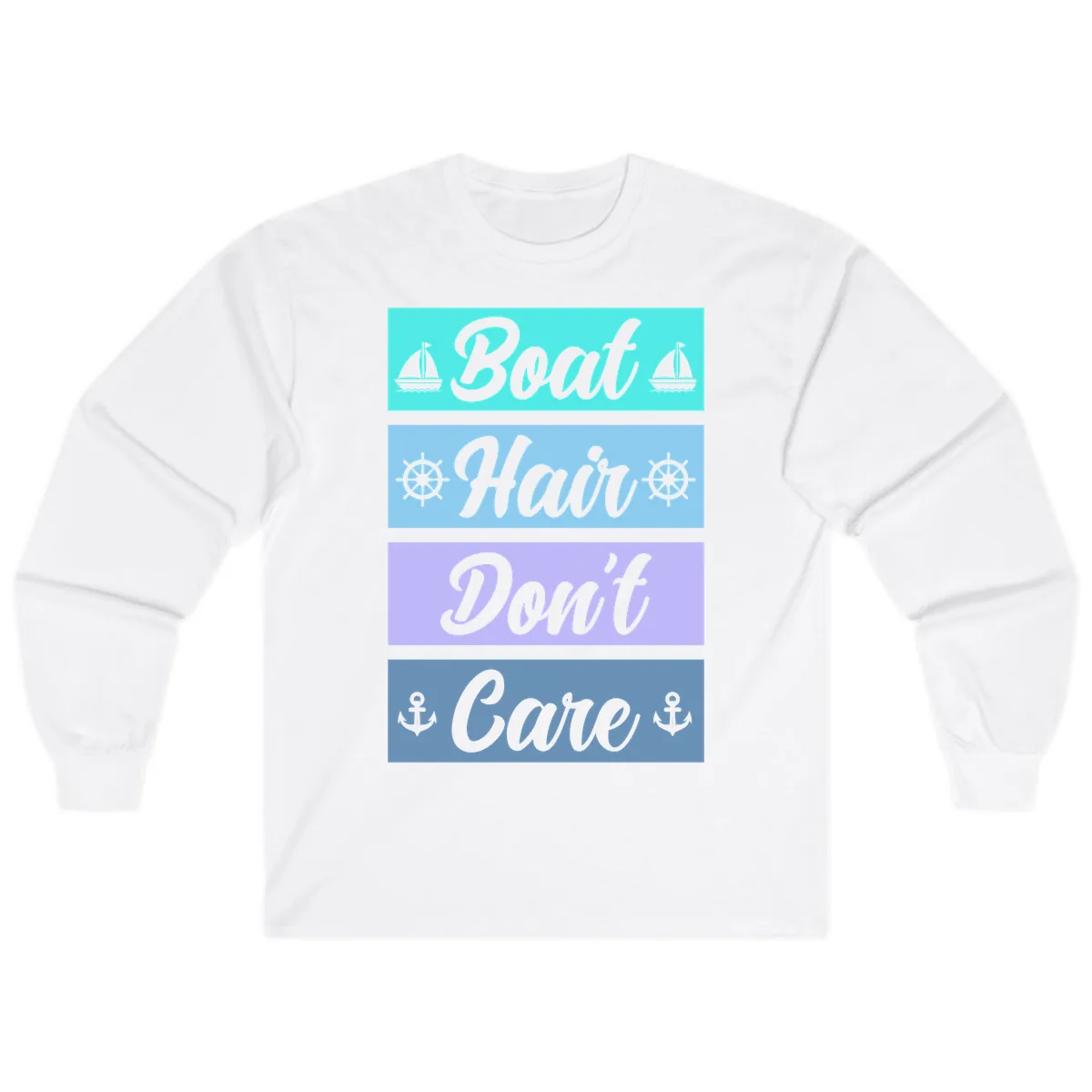 Boat Hair Don't Care Cruise Long Sleeve in White