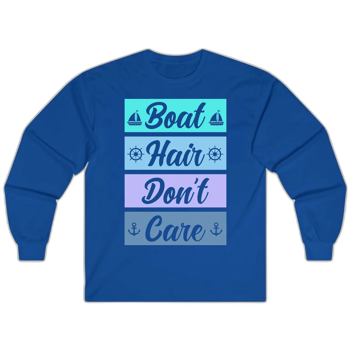 Boat Hair Don't Care Cruise Long Sleeve in Royal