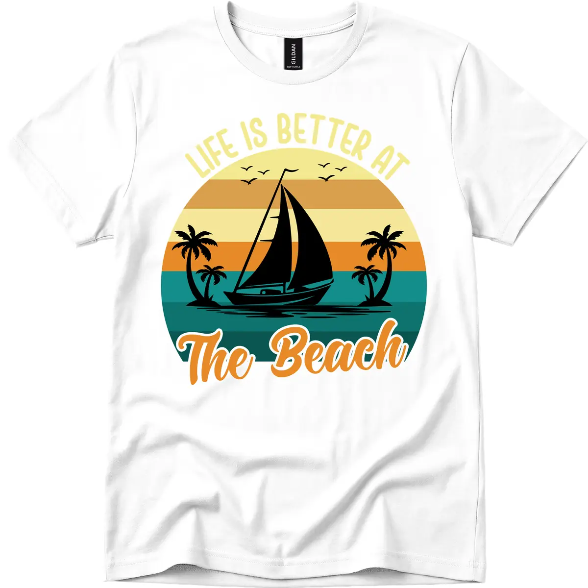 Life Is Better At The Beach T-Shirt in White