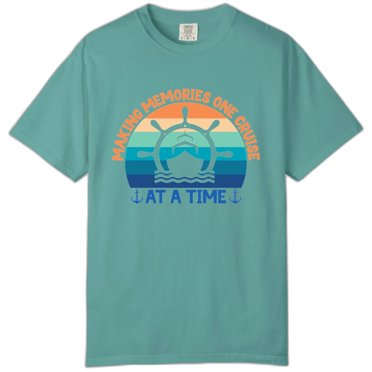 Making Memories One Cruise At A Time Comfort Color in Seafoam