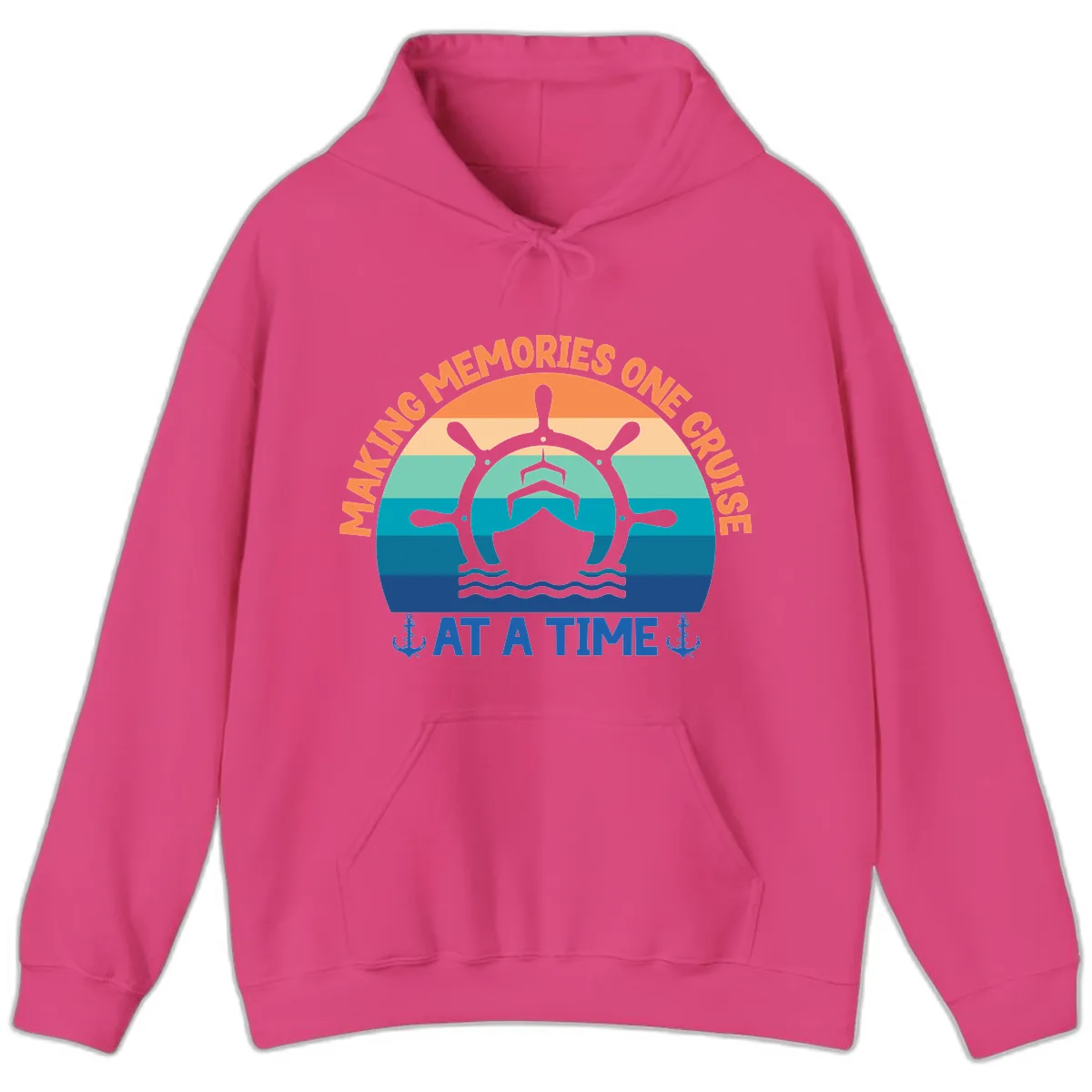 Making Memories One Cruise At A Time Hoodie in Heliconia