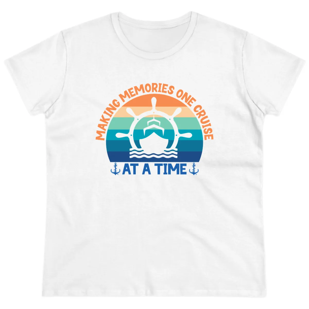 Making Memories One Cruise At A Time Ladies Tee in White