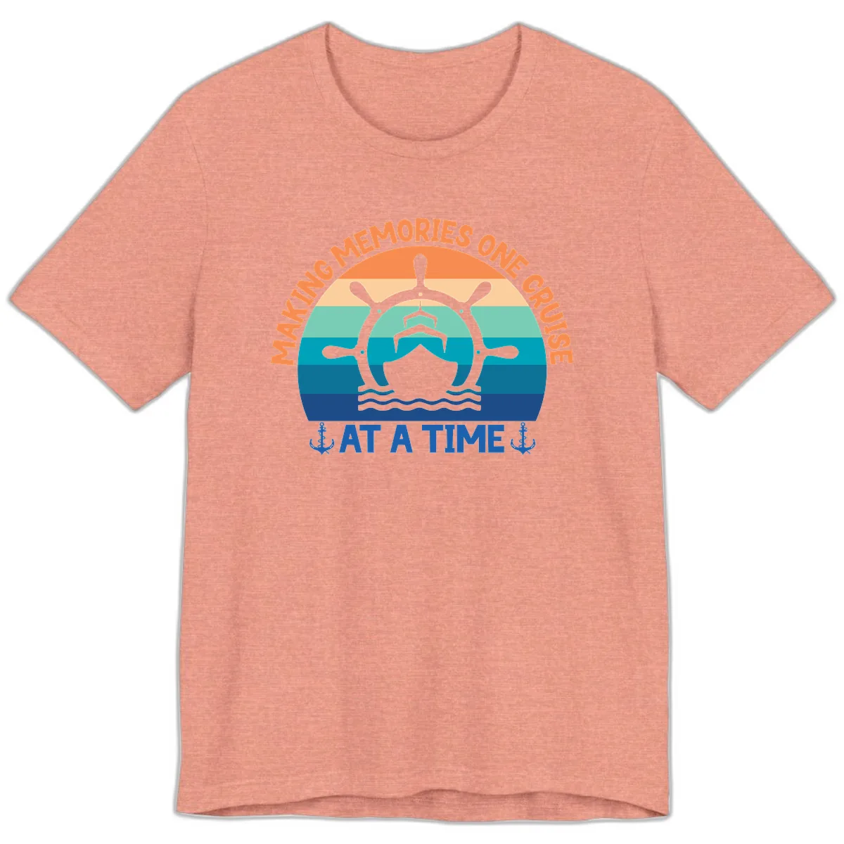 Making Memories One Cruise At A Time Premium T-Shirt in Heather Sunset