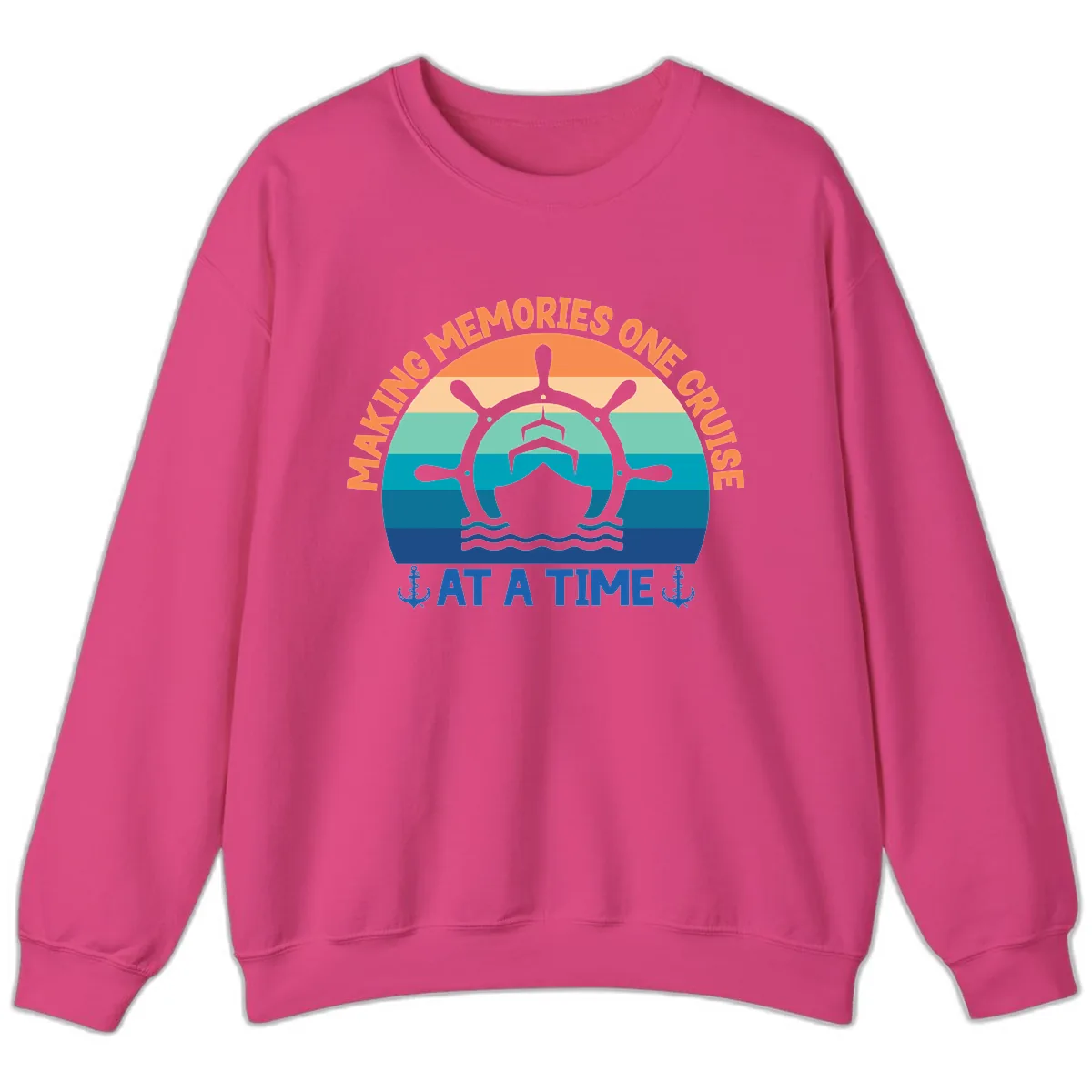 Making Memories One Cruise At A Time Sweatshirt in Heliconia