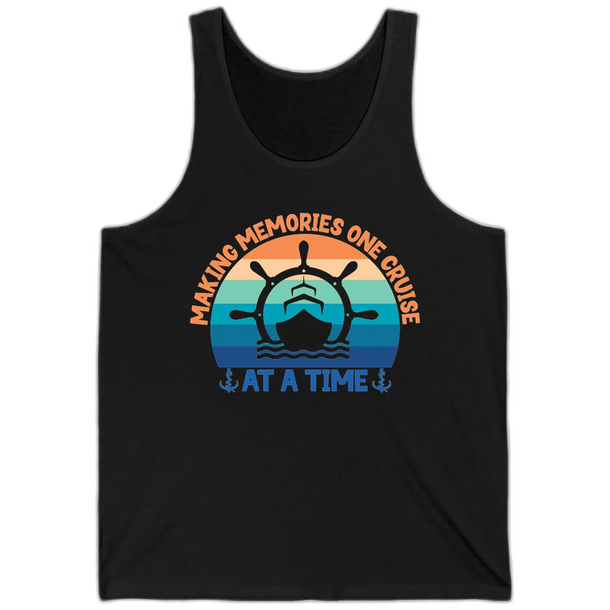Making Memories One Cruise At A Time Tank in Black