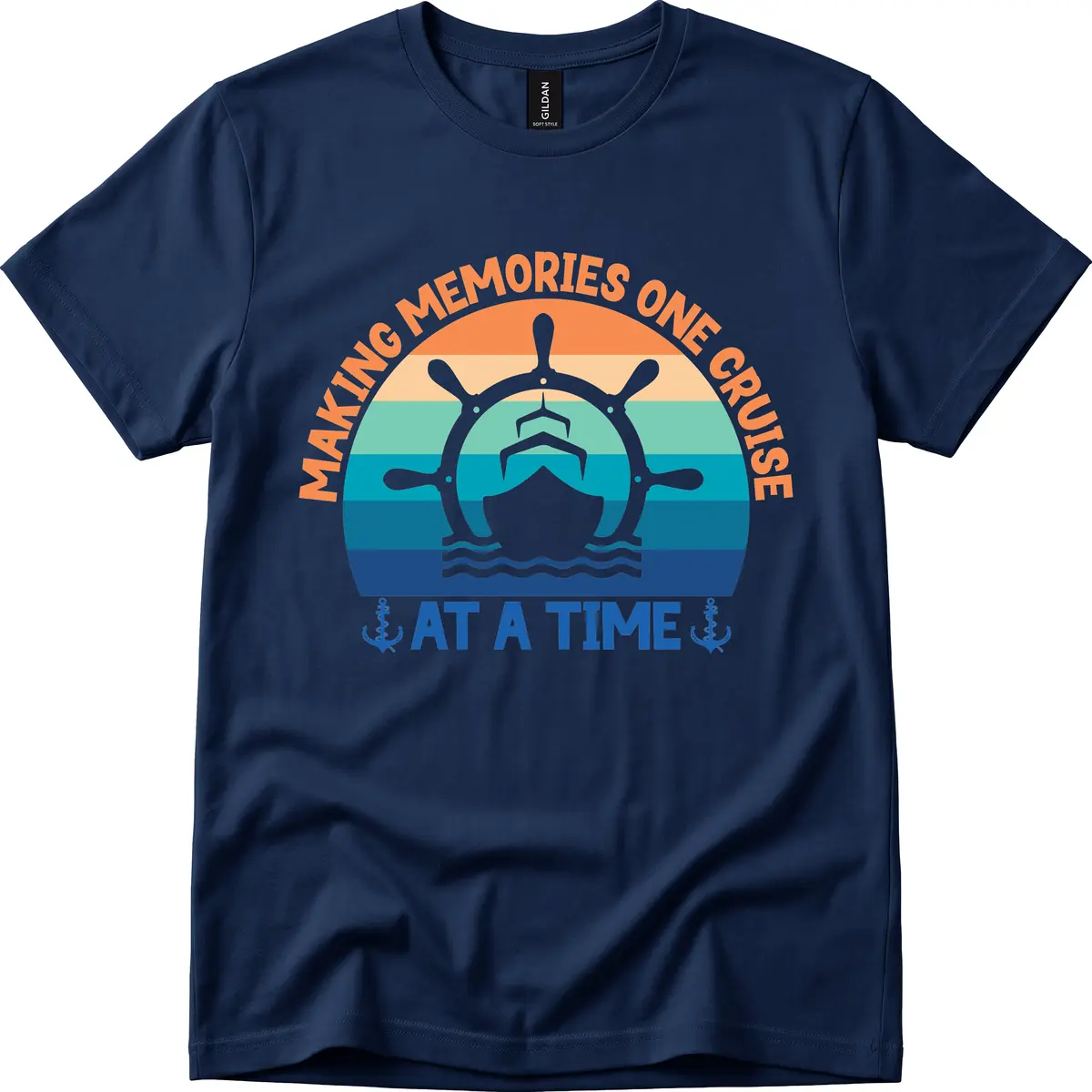Making Memories One Cruise At A Time T-Shirt in Navy