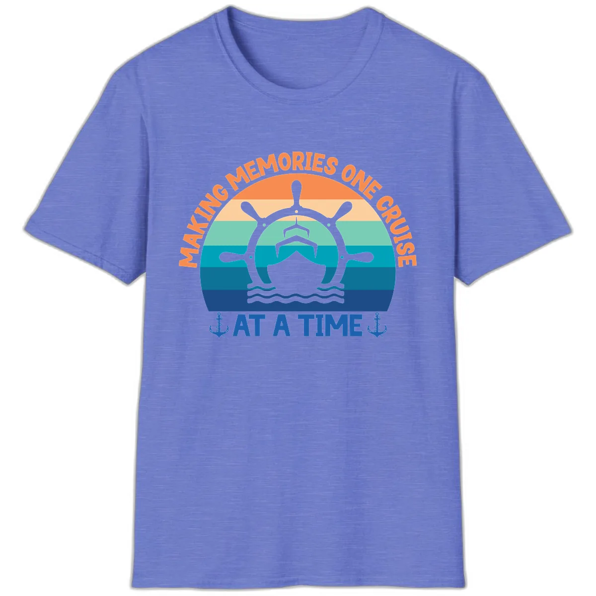 Making Memories One Cruise At A Time T-Shirt in Heather Royal