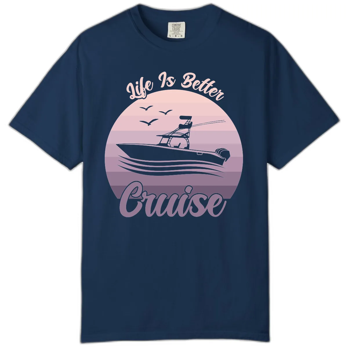 Life Is Better Boating Comfort Color in Navy