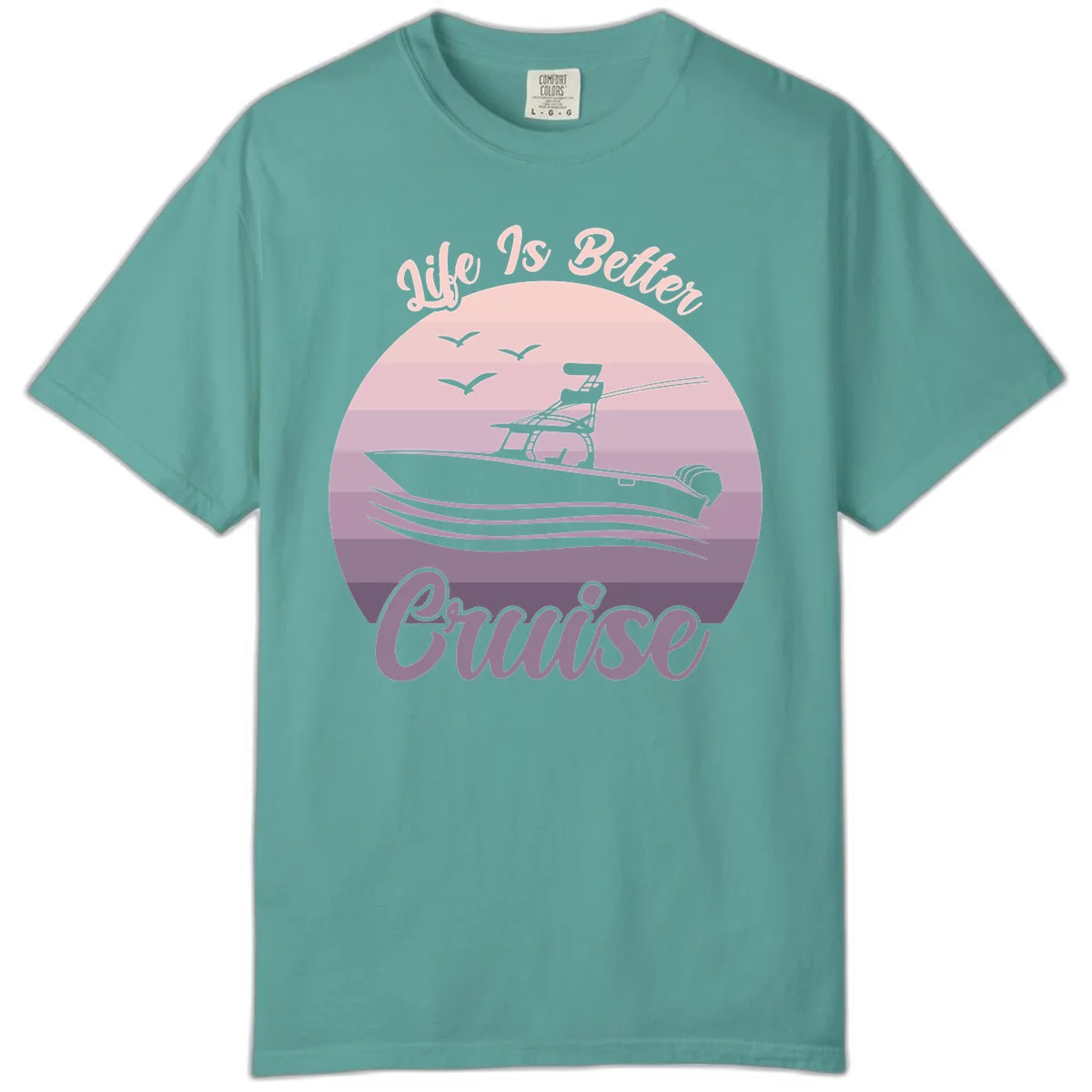 Life Is Better Boating Comfort Color in Seafoam