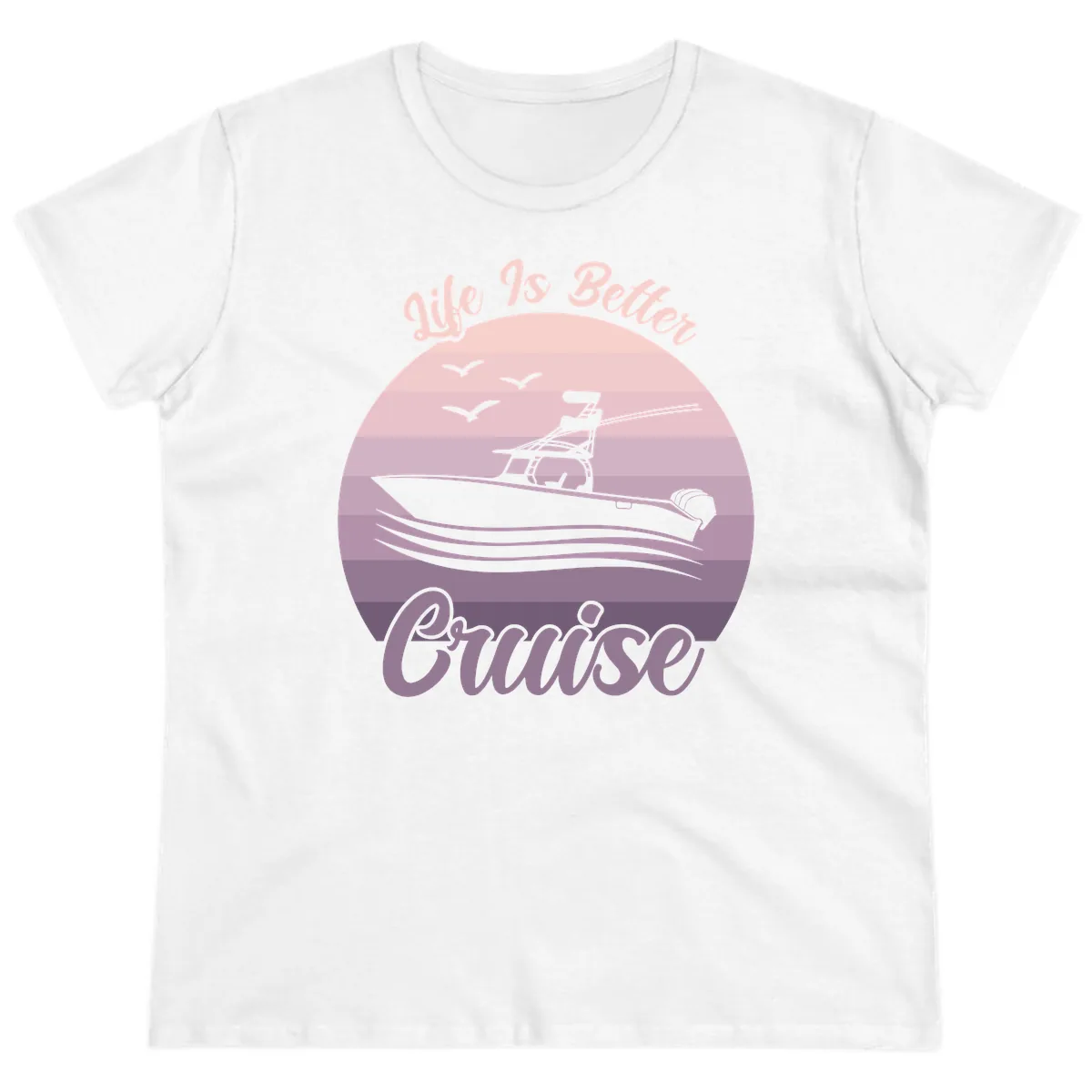 Life Is Better Boating Ladies Tee in White