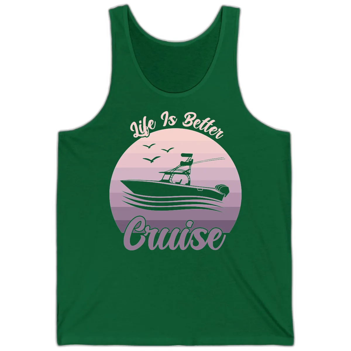 Life Is Better Boating Tank in Kelly